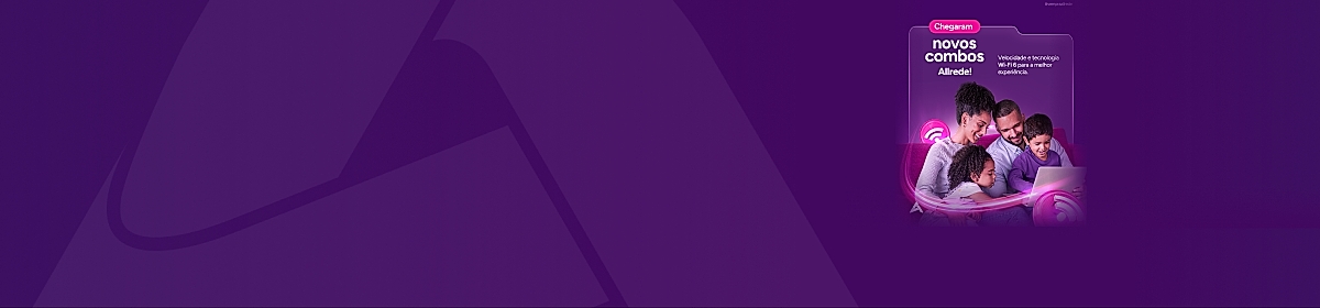 Imagem promocional da Allrede Telecom com destaque para internet fibra óptica